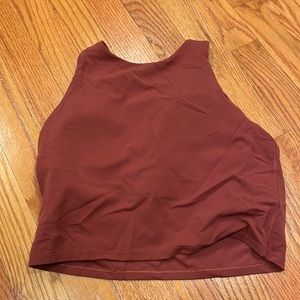 Athleta conscious crop maroon top